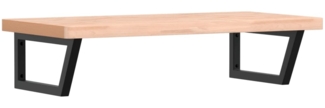 vidaXL Waschbeckenregal Wandmontage Stahl und Massivholz Buche 3302439