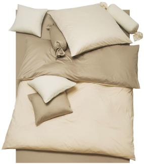 Doris Meyer Interlock-Jersey Wendebettwäsche Milano taupe/beige|155x220 cm + 80x80 cm