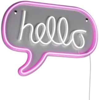 Reality LED Wandleuchte Hello 43 x 31 cm warmweiß transparent