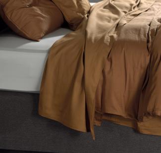 Zo!Home Bettwäsche Satinado 240x220 100% Baumwolle Mako-Satin Cognac Brown