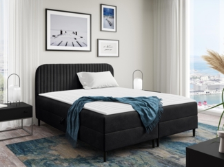 Boxspringbett Briheg 1 (Farbe: Coral 60, Größe: 200 x 200)