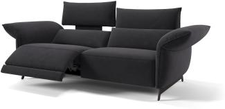 Sofanella Dreisitzer CUNEO Sofa Stoff Couchgarnitur in Schwarz S: 244 Breite x 101 Tiefe