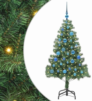 vidaXL Weihnachtsbaum mit 150 LEDs mit Ständer Grün 150 cm PVC 3396374
