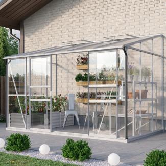 Vitavia Anlehn-Gewächshaus "Osiris 6500", aluminium eloxiert, 6,5 m²,3 mm ESG, 6 mm HKP