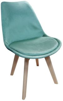 HTI-Living Esszimmerstuhl Stuhl Atlanta Velvet Uni (Stück, 1 St), Esszimmerstuhl Samtbezug Holzfüße
