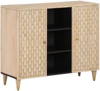 vidaXL Beistellschrank 90x33x75 cm Massivholz Mango