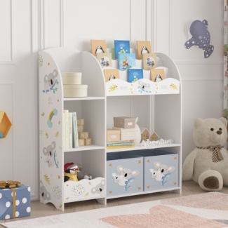 Kinderregal Lysekil 100 x 93 x 30 cm mit Koala Motiv [en. casa]