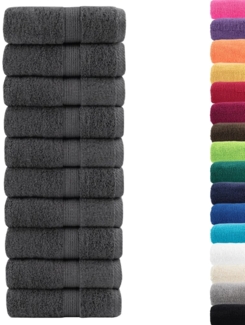 vidaXL Premium-Waschlappen SOLUND 50 Stk Anthrazit 15x21 cm 600 g/m² 137147