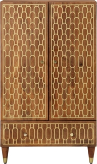 vidaXL Highboard 60x33x100 cm Massivholz Mango 358314