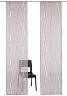 my home Schiebegardine Dimona (2 St), Klettschiene, transparent, Voile, 2-er Set, Fertiggardine, mit Befestigungszubehör, Wellen