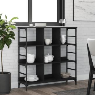 vidaXL Sideboard Schwarz 102x32x103,5 cm Holzwerkstoff 837727