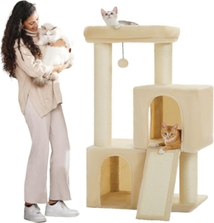 Purpurra Kratzbaum Extra-Dick Stämme XXL Stabil für Grosse Katzen, 114/170 cm