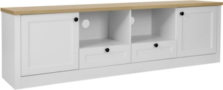 OTTO home TV-Board Ismund, aus MDF, mit Holz-Zierleiste, schwarzem Metallgriff, Breite 180 cm