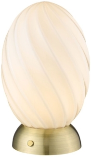 Halo Design No. 739431 Tischleuchte Twist Egg Opal Messing Antik 15cm