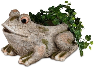 formano Pflanzkübel Pflanzgefäß Steinoptik Frosch (Stück, 1 St, 1 Pflanzgefäß), Blumentopf Gartendeko