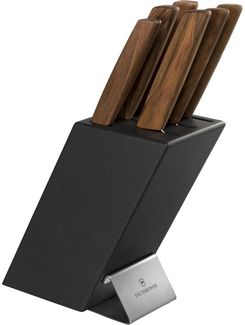 Victorinox SwissModern Messerblock 6-teilig Buchenh. anthr. lack. H. 34cm