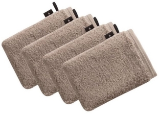 Vossen Waschhandschuh 4er Pack Waschhandschuh 22 x 16 cm Vegan Life, Frottier (Spar-Set, 4-St), Vegan