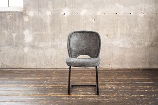 KAWOLA Stuhl JONA Esszimmerstuhl Stoff anthrazit 92 x 59 x 49 cm