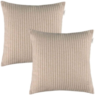 Esprit Kissenhülle FUN STRIPE-2 Zierkissenhülle, (2 Stück), 38 x 38 cm - 2er Set in Beige
