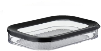 Mepal | Aufschnittboxen für Kühlschrank | Wurst Aufbewahrung Kühlschrank mit Deckel | Geeignet zur Aufbewahrung von Fleischprodukten | Kühlschrank Organizer Aufschnitt | 550 ml | Nordic Black