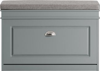 SoBuy FSR82-L-HG Schuhbank, MDF, Lackiert, Grau, 61 x 51 x 24 cm