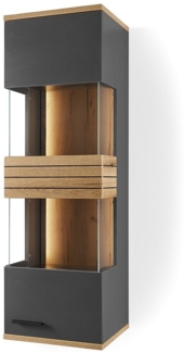 Sideboard Set One Quincy , Holzwerkstoff , Anthrazit , 45 x 139 x 40 cm