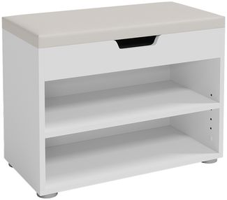 Schuhbank Rolfe Weiß 60 x 45 cm Vicco