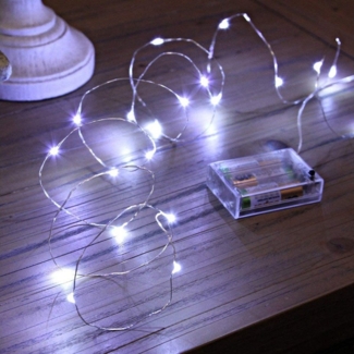 Sunicol LED-Lichterkette 2/3/5/10M, Kupferdraht, AA-Batterie, für Weihnachten Hochzeit Party