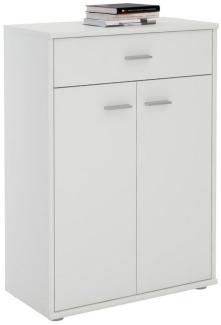 CARO-Möbel Kommode Sideboard Schrank Tommy in weiß, Anrichte Highboard mit Schublade und 2 Türen