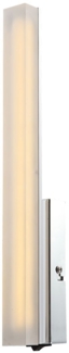 LED Wandlampe aus Chrom mit satiniertem Lampenschirm
