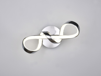 LED Wandleuchte PADUA dimmbar per Schalter, Chrom, Kristall, Breite 40cm