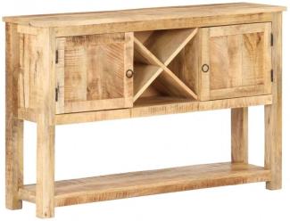 vidaXL Sideboard 120x30x76 cm Raues Mangoholz 321788