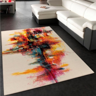 Paco Home Teppich Canvas 752, rechteckig, Höhe: 16 mm, Kurzflor, modernes Design, mit Arizona Leinwand Optik