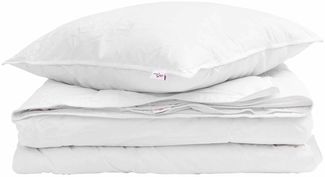 vidaXL 2-in-1 Bettdecke mit Kissen 2 pcs Weiß Daunenfeder 3376350