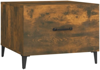 Couchtisch, Sofatisch mit Metallbeinen Räuchereiche 50 x 50 x 40 cm