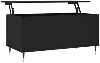 Couchtisch, Sofatisch Schwarz 90x44,5x45 cm Holzwerkstoff