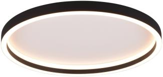 Flache LED Deckenleuchte ROTONDA Schwarz Rund Ø 35cm