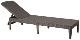 Allibert Gartenliege Jaipur Sun Lounger, Neigbare [4 Stufen] Rückenlehne