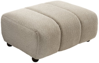 riess-ambiente Fußhocker ADLON 100cm beige · modener Fußhocker aus Bouclé-Stoff für Sofas (Einzelartikel, 1 St), Polsterhocker mit Teddystoff · Wohnzimmer · Federkern · Ziersteppung