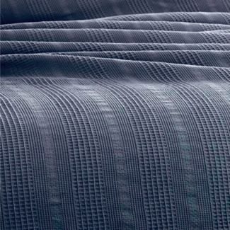 herémood Tagesdecke Wohndecke 150×200 cm aus 100% Baumwolle, Sofadecke & Bettdecke, für Sofa & Bett Bettüberwurf pflegeleicht waschbar modern Anthrazit