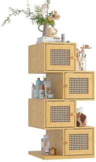 FUFU&GAGA Sideboard Bücherregale, DIY Nachttisch mit 4 Türen