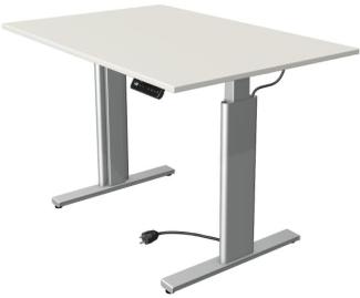 Kerkmann Schreibtisch Sitz-Stehtisch Move 3 silber 120x80x74-120cm elektr. höhenverstellbar weiß