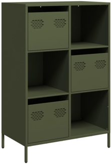 vidaXL Highboard Olivgrün 68x39x103,5 cm Stahl 851410