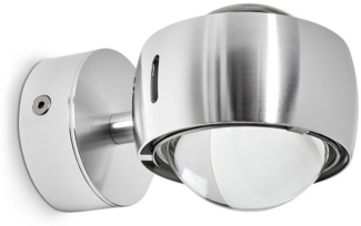 hofstein Wandleuchte »Osacca« Wandlampe halbrund, Silber, ohne Leuchtmittel, dimmbar, Wohnzimmer, in Silber aus Metall, Seitenschlitze, Lichtmuster