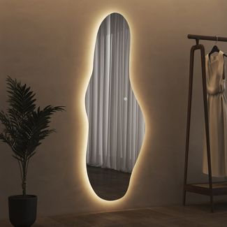 WDWRITTI Ganzkörperspiegel Led 165x60 165x50 150x50 140x40 Wandspiegel groß mit beleuchtung (Spiegel Flur Ganzkörper, 3Lichtfarben, Dimmbar, Speicherfunktion), Energiesparend, 5mm HD Umweltfreundlicher Spiegel