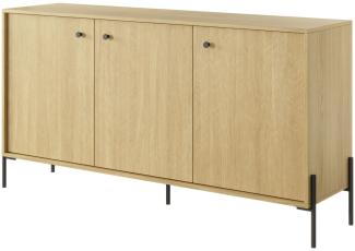 Sideboard Scandi Kommode 156,8x39,5x81,4cm Skandinavische Eiche