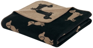 Wohndecke Cawö Wohndecke Kuscheldecke We love Dogs 62460-93 Dackel 150x200, Cawö