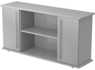 Sideboard 2 Türen, 166cm, CE Grau / Silber