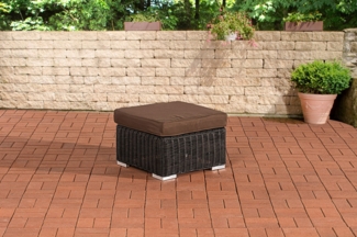 CLP Fußhocker Bilbao / Madeira,schwarz terrabraun