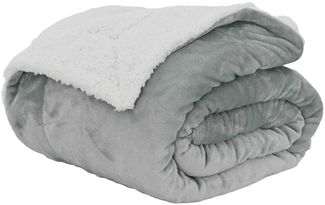 vidaXL Überwurfdecke Grau 220 x 240 cm Fleece 42016987